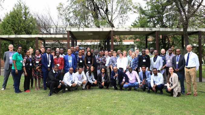 Photo of all attendees of the HORN Sandpit event in Ethiopia