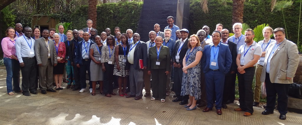 Image of staff and associates at HORN Project launch event in Kenya