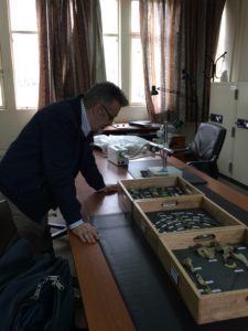 Professor Keith Dobney observing human bones