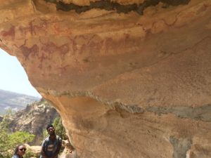 Ethiopian rock-shelter site, including rock-art of domestic cattle